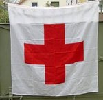 BW Flagge "Rotes Kreuz", 100 x 100cm, ungebraucht