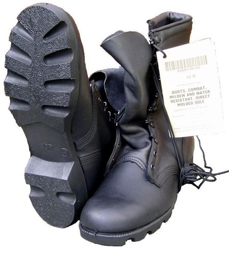 US Kampfstiefel, "Combat Boots", Leder, schwarz, ungetragen